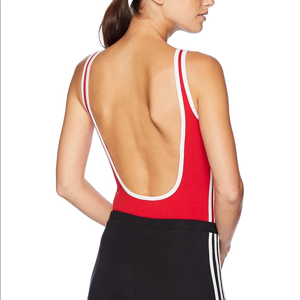 Adidas Trefoil BodySuit Blk & White RacerStripe XS - Picture 2 of 8